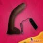 Big Bent 10" Realistic Vibrator Suction Cup Chocolate Dong Vibrator RSV-075