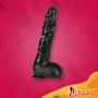 8 inch Black Realistic Non Vibrator With Suction Cup RSNV-018