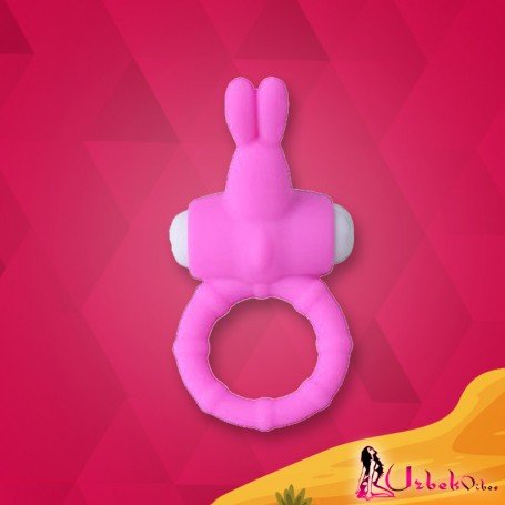 Rabbit Vibrating Silicone Ring Blue Lolly CR-018