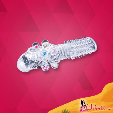 Male Cock Rings Genital Extension With Colourful Beads PES-022