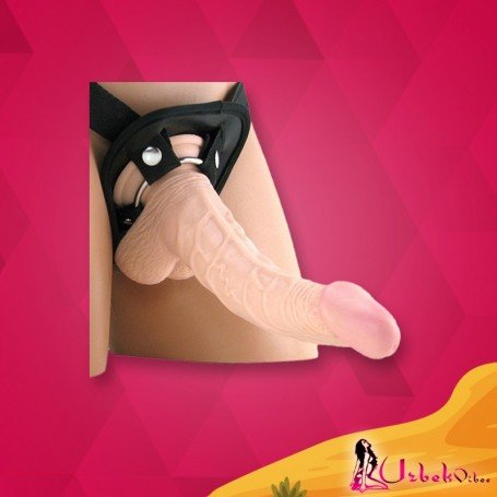 American Whopper 6.5"Dong Vibrating With Harness SO-006