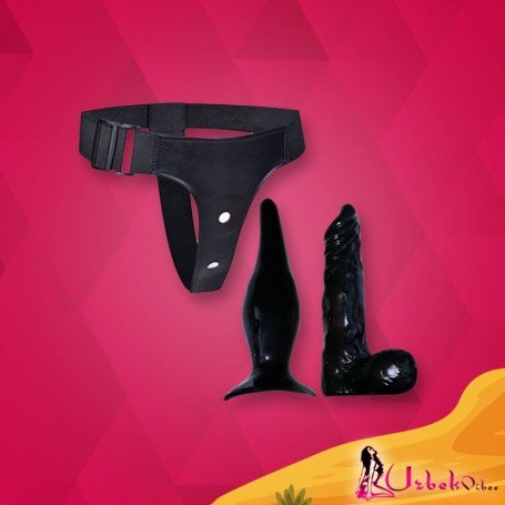 Strap-on Dildo With Anal Butt Plug SO-023