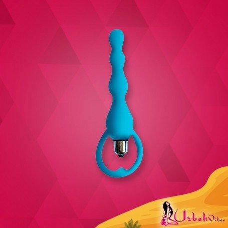 Blue Silicone Fussy Vibrator AD-029