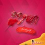 PLEASURE KIT Bracelet+Whip+Goggles+Feather+Mouth Ball Gag BDP-001