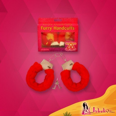 Fetish Fantasy Beginner's Furry Cuffs in Red BDP-004