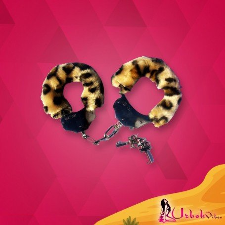 Fetish Fantasy Furry Cuffs in Leopard BDP-005