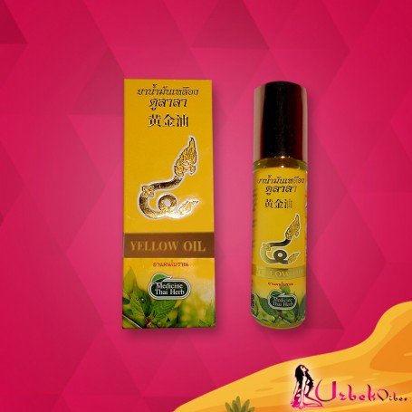 Thai herbal massage yellow oil THP-001